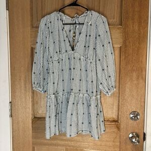 Blue Island Striped Coverup size S
